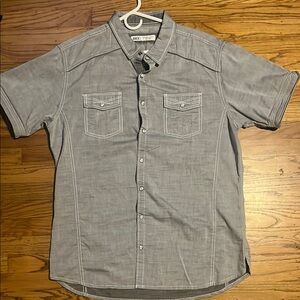 J. Crew Gray Casual Button Down Shirt Short Sleeve